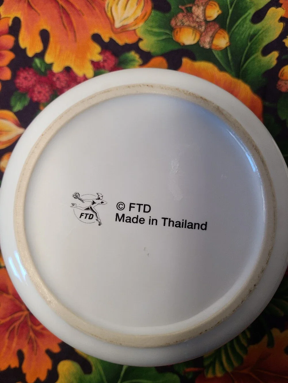 Vintage FTD Soup Bowl With Lid Covered Serving Bowl Chicken Vegetable Pattern